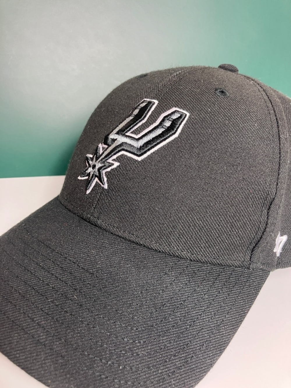 🏀 Spurs Black Baseball Cap- Hat Basketball NBA - Good Preowned One Size - Picture 4 of 16